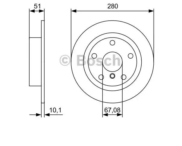 Tarcza hamulcowa tylna 0986479C92 Bosch