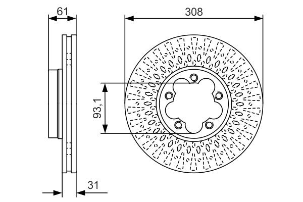 Do koszyka 0986479C99 Bosch Tarcza hamulcowa przednia
