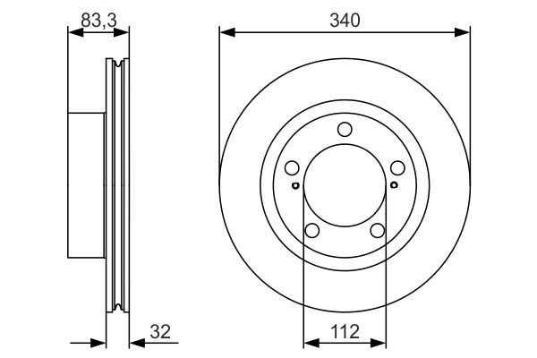 0986479R29 Bosch Tarcza hamulcowa przednia