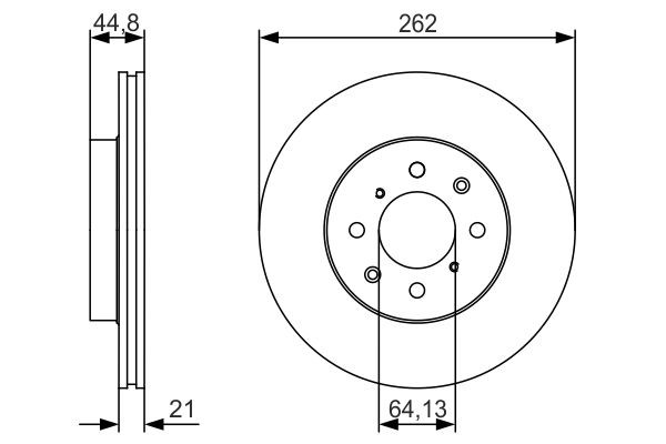 Do koszyka 0986479R80 Bosch Tarcza hamulcowa przednia