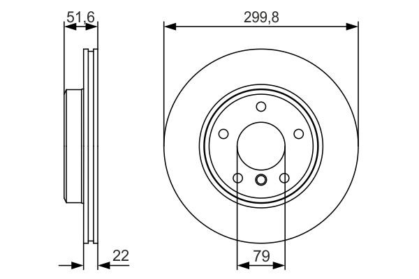 0986479S32 Bosch Tarcza hamulcowa przednia