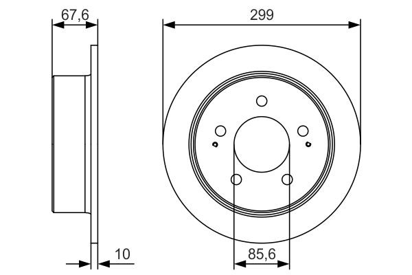 0986479U21 Bosch Tarcza hamulcowa tylna