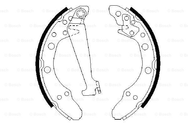 Klocki hamulcowe tylne bębnowe Bosch 0986487270 cena, od 25,98 USD