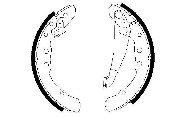 Klocki hamulcowe tylne bębnowe 0986487281 Bosch
