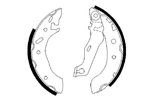 Klocki hamulcowe tylne bębnowe Bosch 0986487553 cena, od 25,93 USD