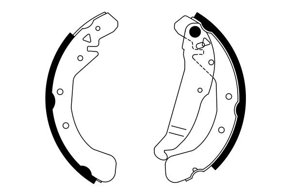 Do koszyka 0986487554 Bosch Klocki hamulcowe tylne bębnowe