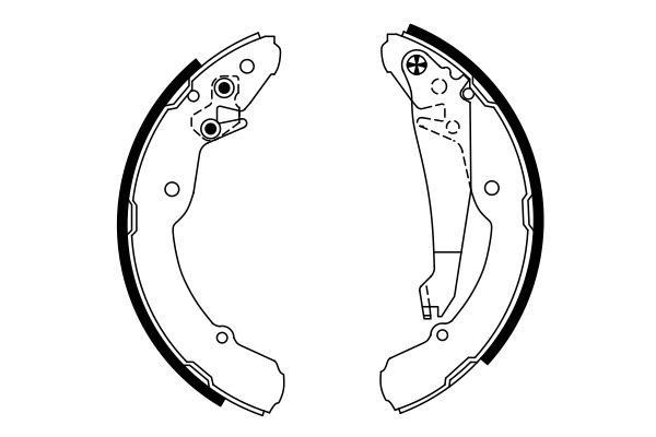 Do koszyka 0986487555 Bosch Klocki hamulcowe tylne bębnowe
