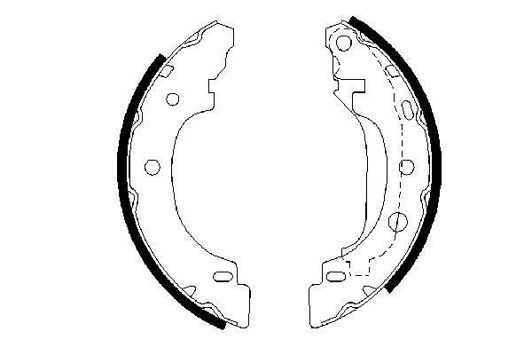 Klocki hamulcowe tylne bębnowe Bosch 0986487570 cena, od 27,68 USD