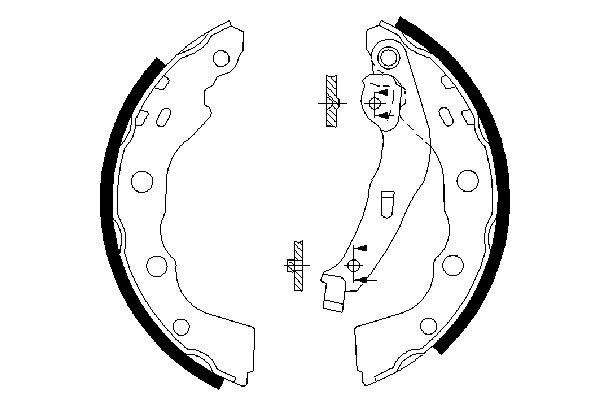 Klocki hamulcowe tylne bębnowe Bosch 0986487577 cena, od 27,35 USD