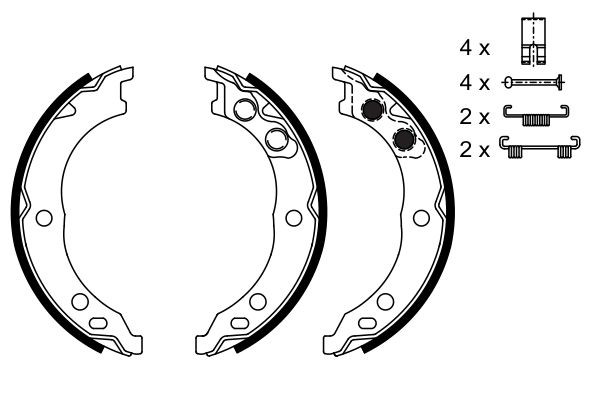 0986487712 Bosch Klocki hamulca ręcznego