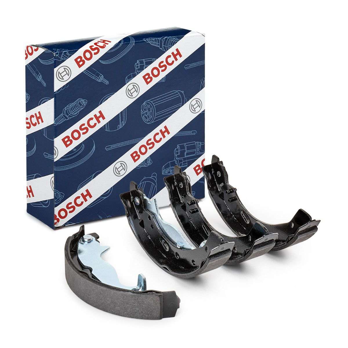 Klocki hamulcowe tylne bębnowe Bosch 0986487767 cena, od 28,16 USD
