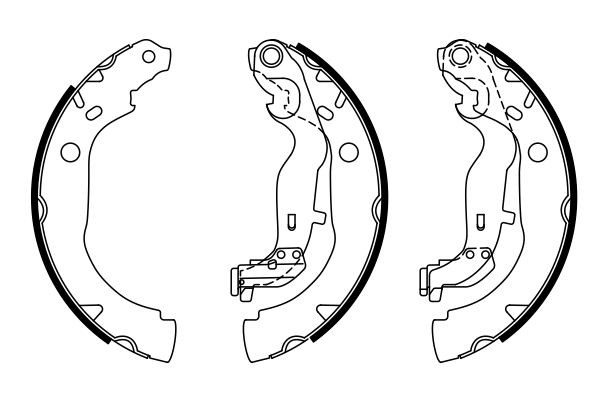 Klocki hamulcowe tylne bębnowe Bosch 0986487774 cena, od 63,71 USD