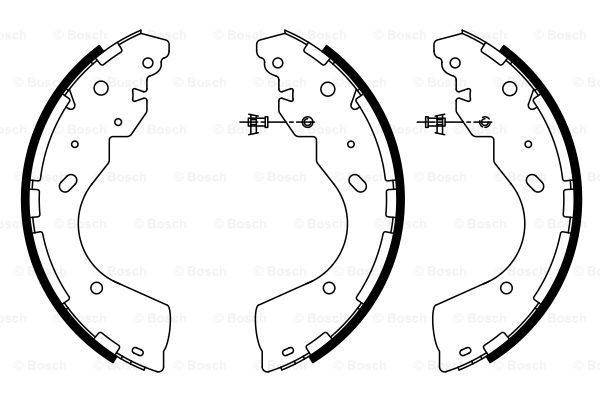 Klocki hamulcowe tylne bębnowe 0986487922 Bosch