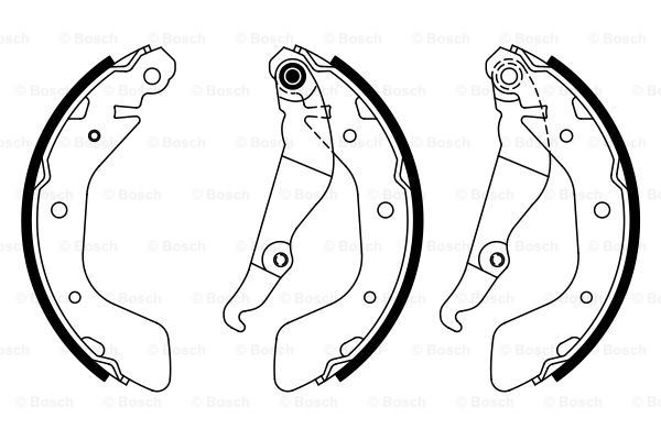Klocki hamulcowe tylne bębnowe 0986487923 Bosch