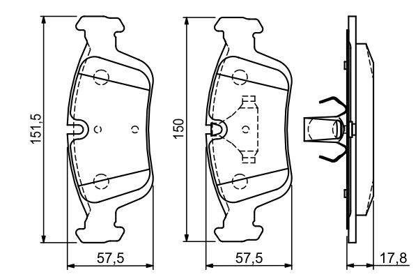 Do koszyka 0986494015 Bosch Klocki hamulcowe przednie tarczowe