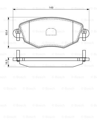 Do koszyka 0986494026 Bosch Klocki hamulcowe przednie tarczowe