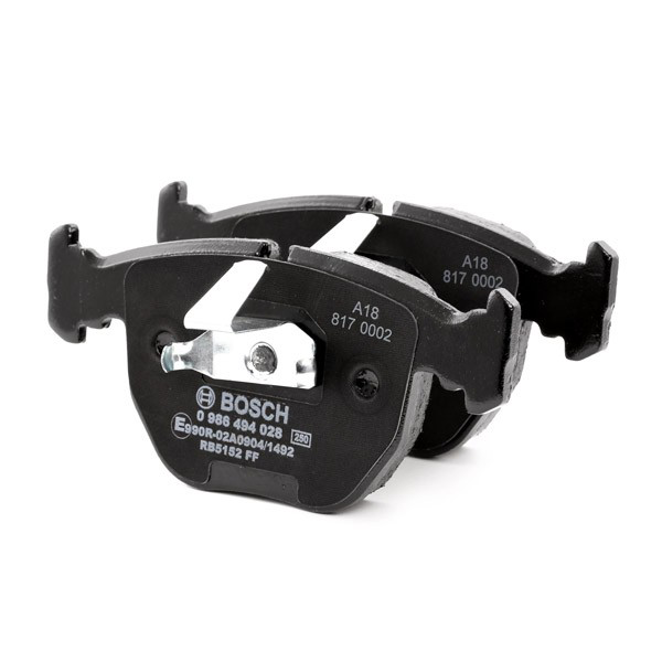 Do koszyka 0986494028 Bosch Klocki hamulcowe przednie tarczowe