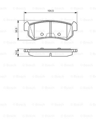 0986494133 Bosch Okładziny (klocki) do hamulców tarczowych tylne