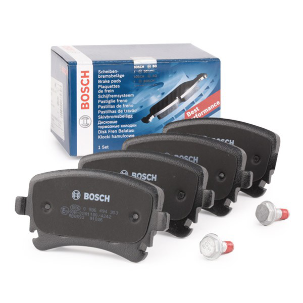 0986494303 Bosch Okładziny (klocki) do hamulców tarczowych tylne