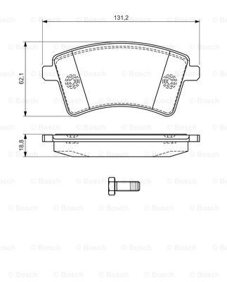 Do koszyka 0986494332 Bosch Klocki hamulcowe przednie tarczowe
