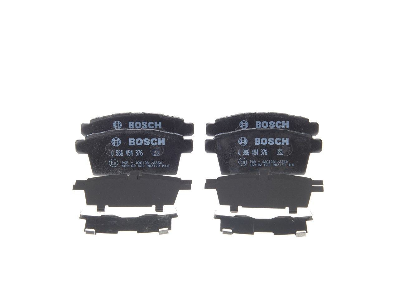0986494376 Bosch Okładziny (klocki) do hamulców tarczowych tylne