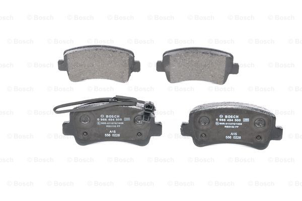 0986494500 Bosch Okładziny (klocki) do hamulców tarczowych tylne