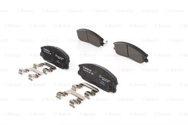 Do koszyka 0986494650 Bosch Klocki hamulcowe przednie tarczowe