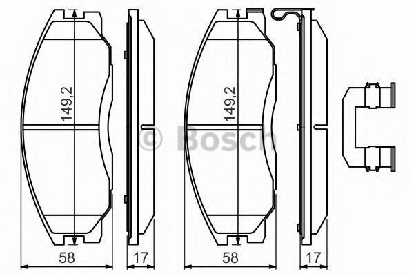 0986494650 Bosch Klocki hamulcowe przednie tarczowe
