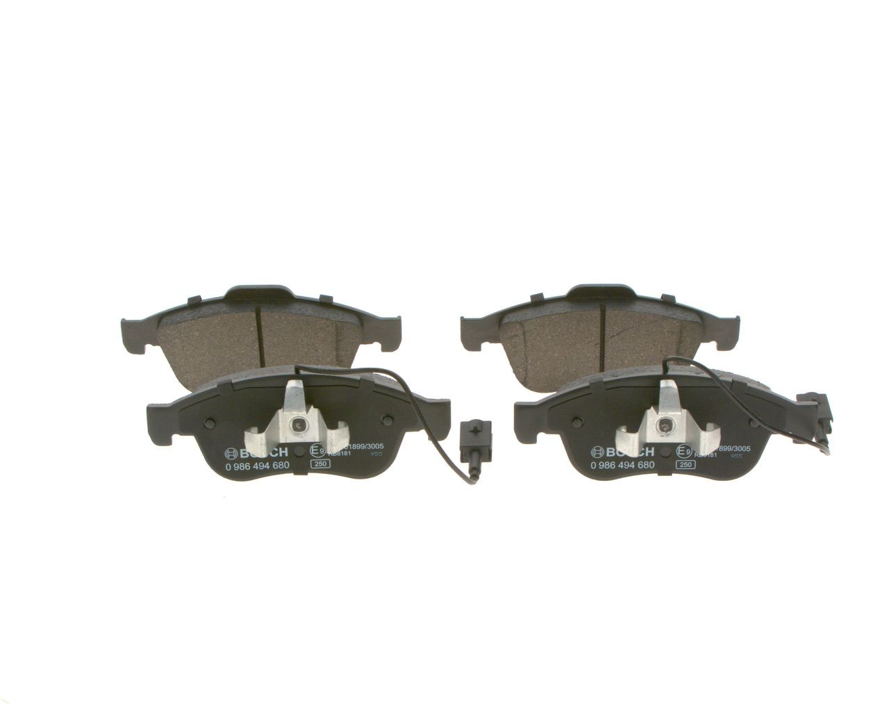 Do koszyka 0986494680 Bosch Klocki hamulcowe przednie tarczowe