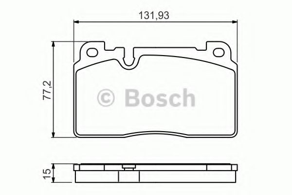 Do koszyka 0986494702 Bosch Klocki hamulcowe przednie tarczowe