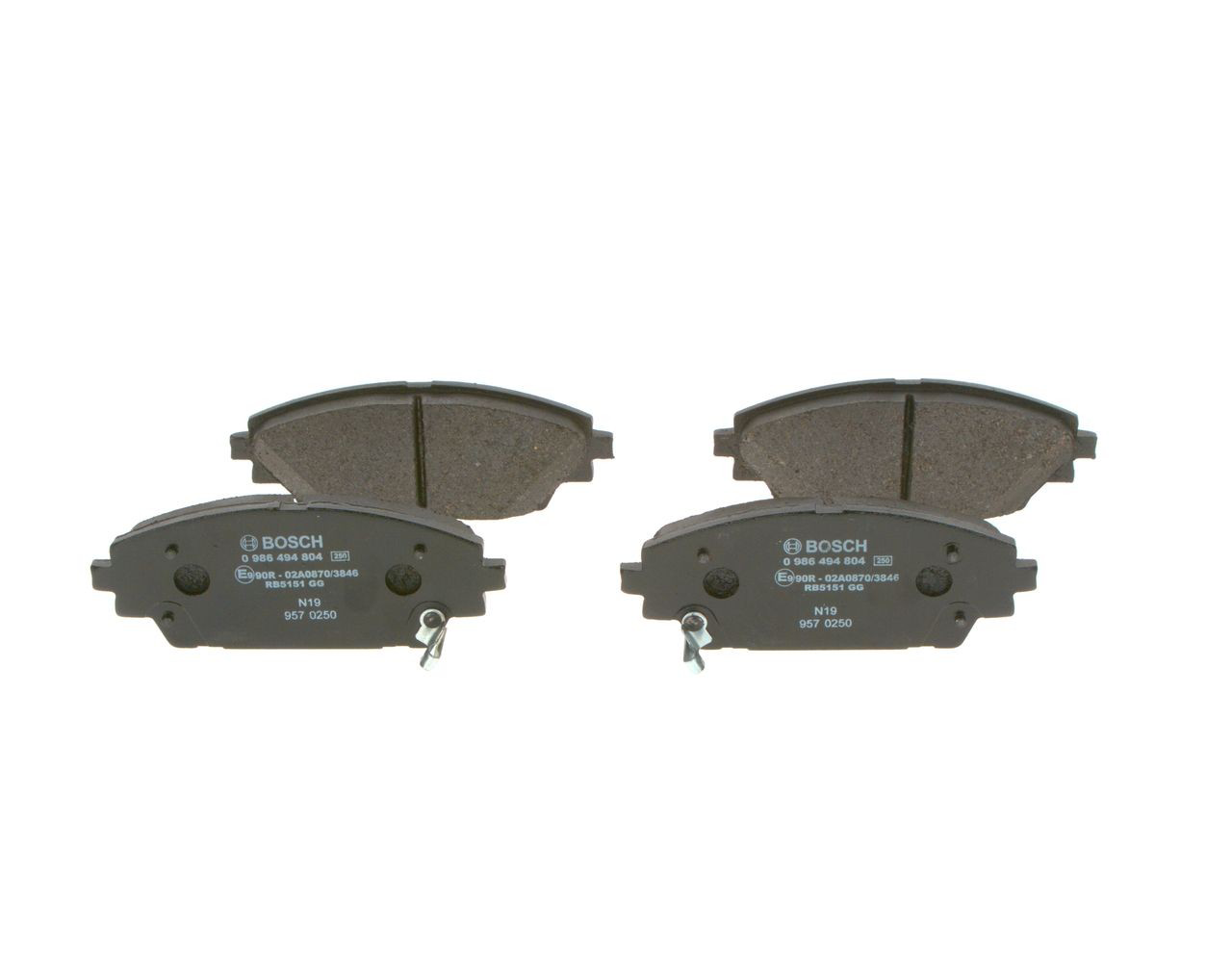 0986494804 Bosch Klocki hamulcowe przednie tarczowe