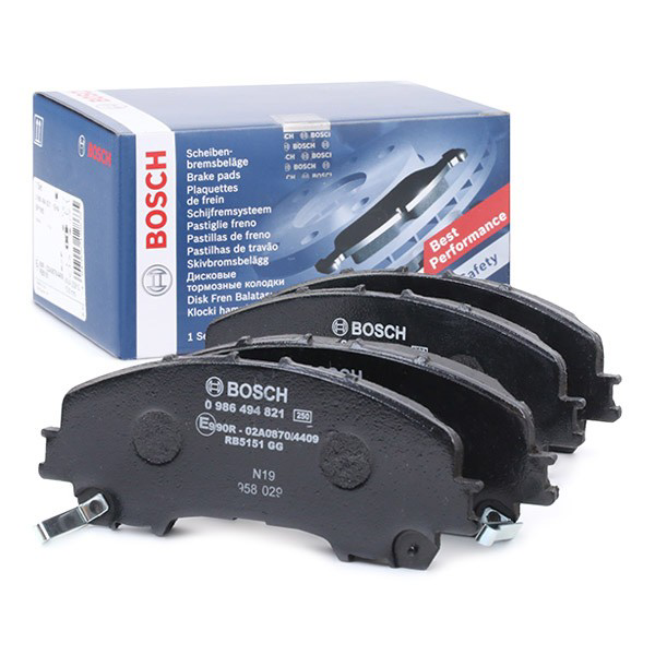 Do koszyka 0986494821 Bosch Klocki hamulcowe przednie tarczowe