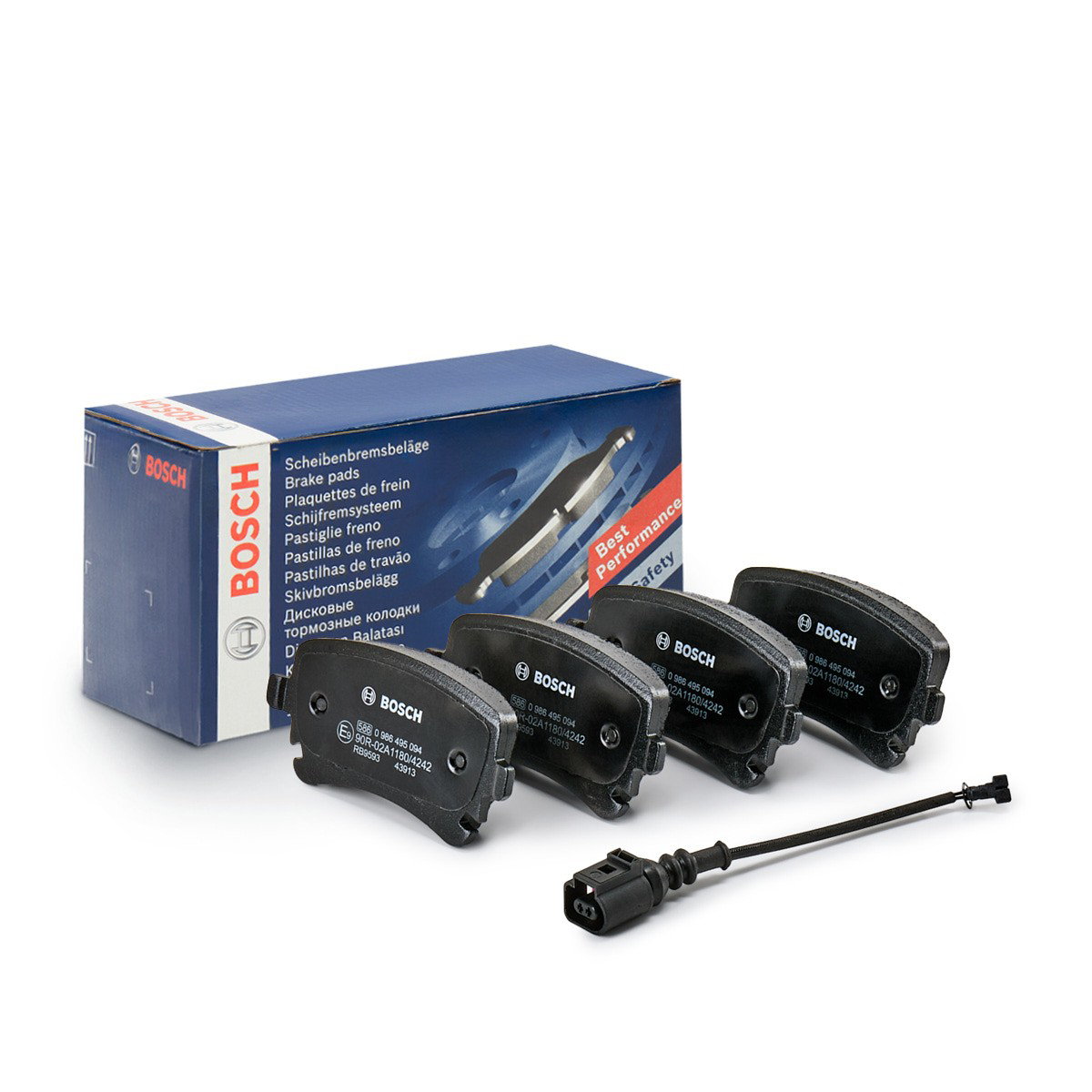 0986495094 Bosch Okładziny (klocki) do hamulców tarczowych tylne