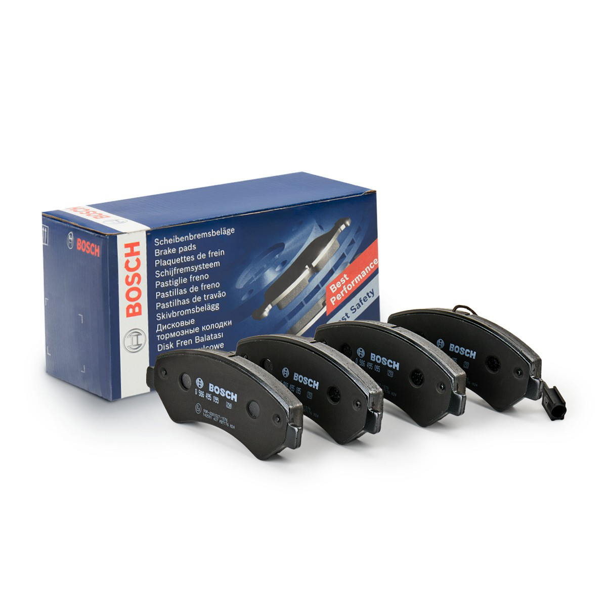 Do koszyka 0986495095 Bosch Klocki hamulcowe przednie tarczowe