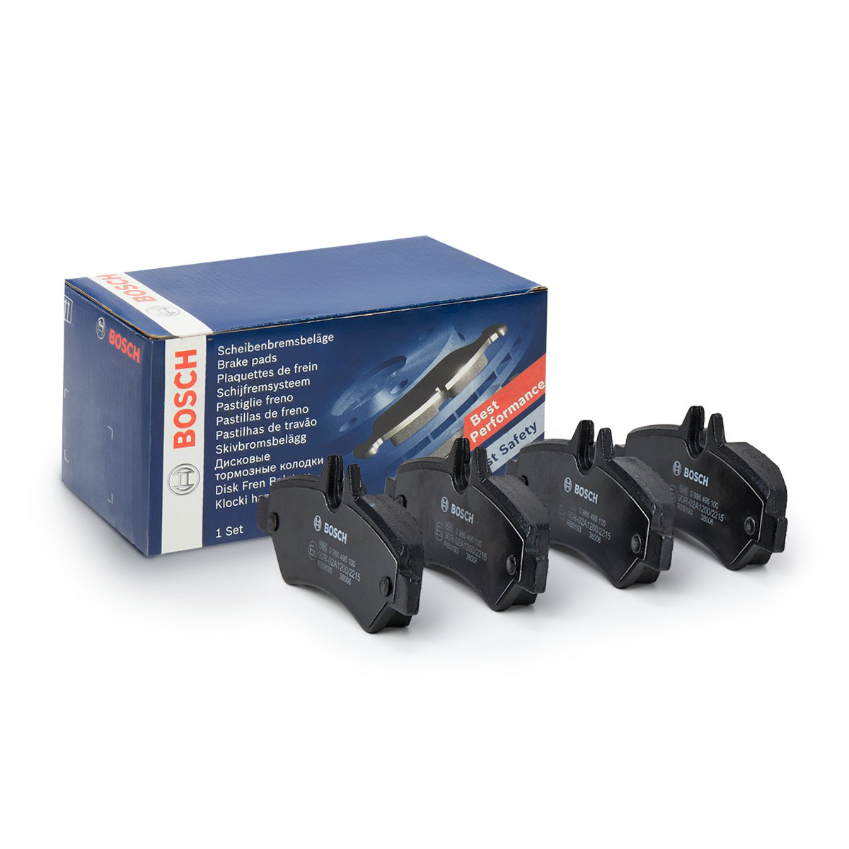Okładziny (klocki) do hamulców tarczowych tylne 0986495100 Bosch