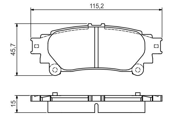 0986495174 Bosch Okładziny (klocki) do hamulców tarczowych tylne