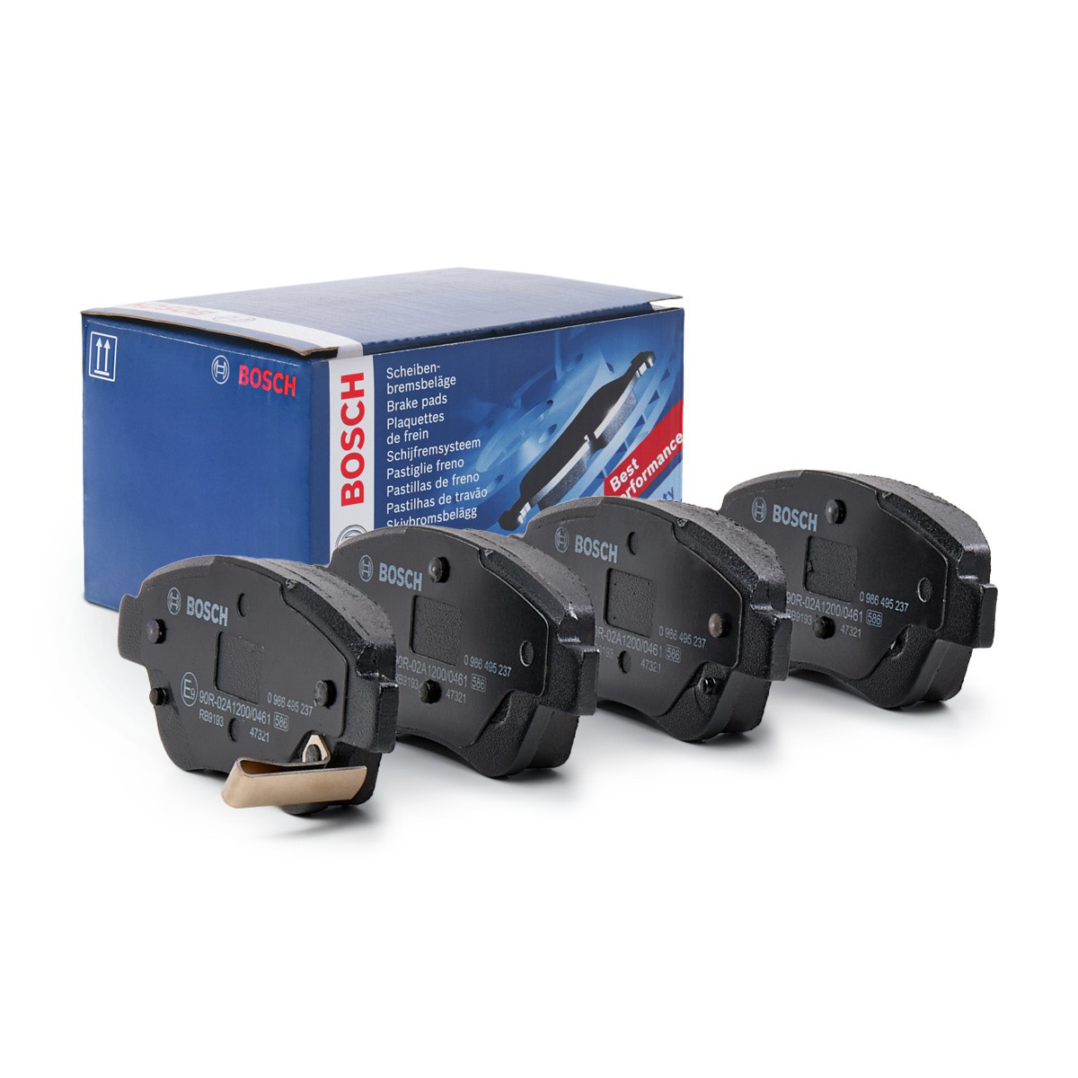Klocki hamulcowe przednie tarczowe Bosch 0986495237 cena, od 39,08 USD