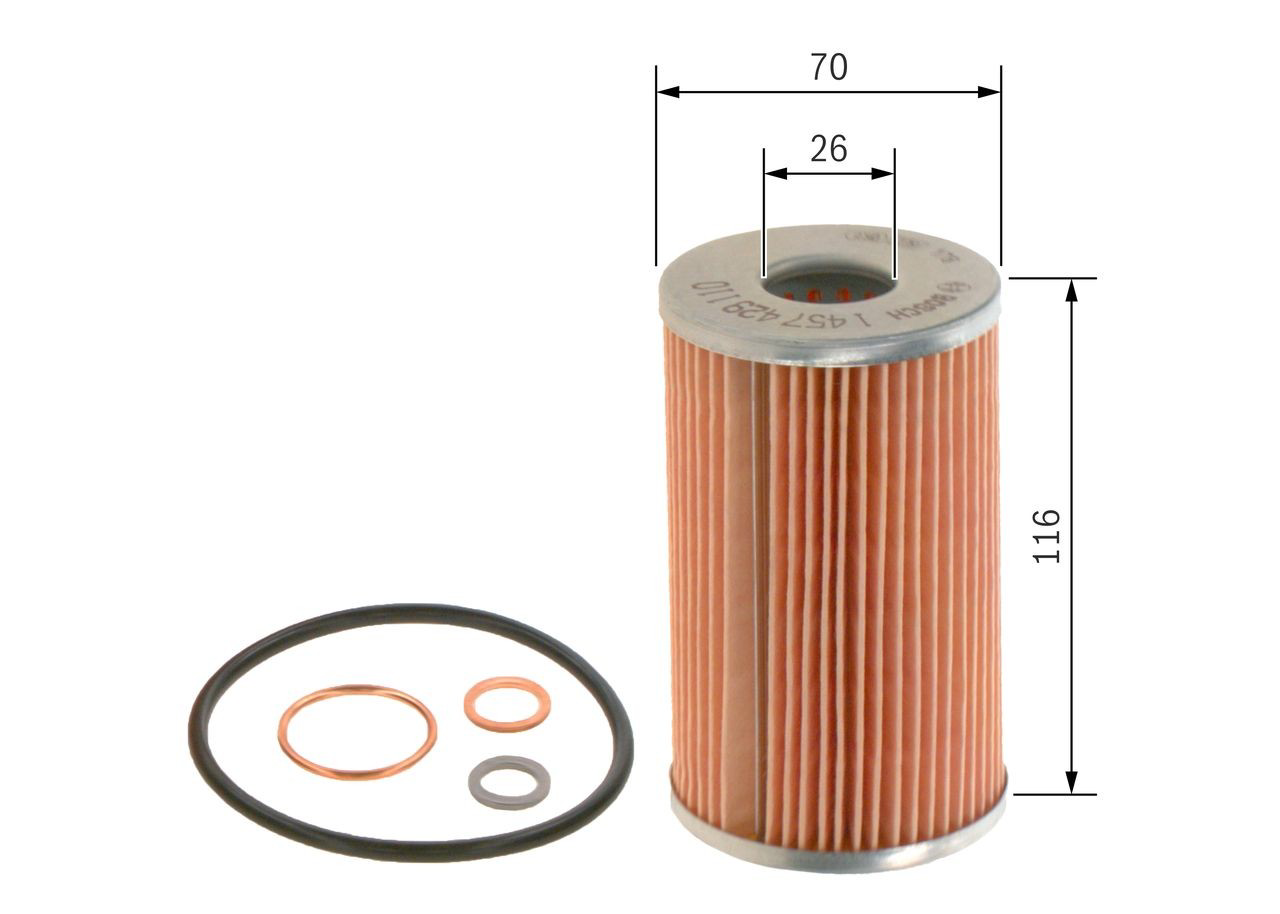 Do koszyka 1457429113 Bosch Filtr oleju