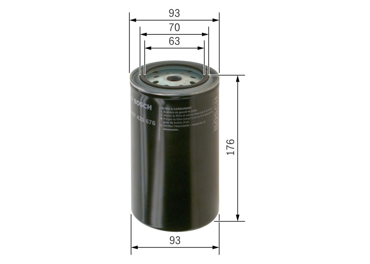 Filtr paliwa Bosch 1457429676