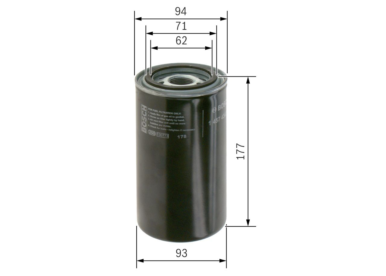 Filtr paliwa Bosch 1457434180 cena, od 16,48 USD