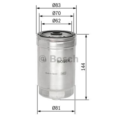 1457434314 Bosch Filtr paliwa