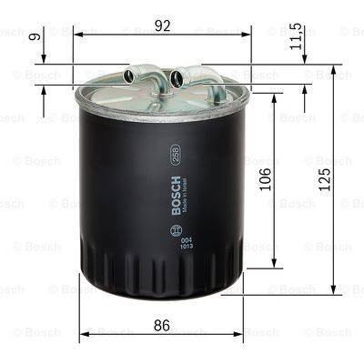 Filtr paliwa Bosch 1457434437 cena, od 13,80 USD