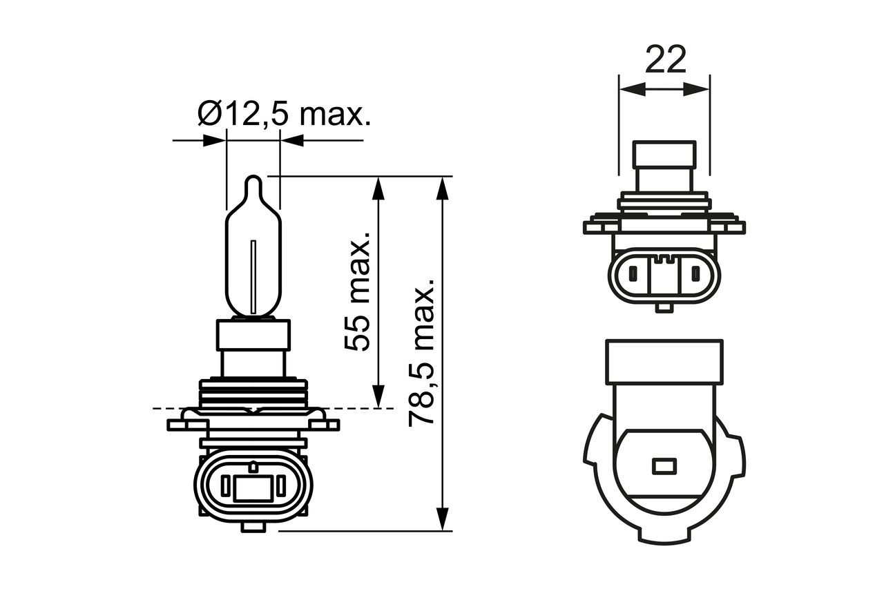 1987302026 Bosch Żarówka halogenowa