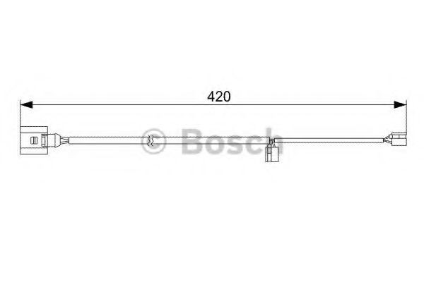 Do koszyka 1987473012 Bosch Czujnik zużycia klocków hamulcowych przedni