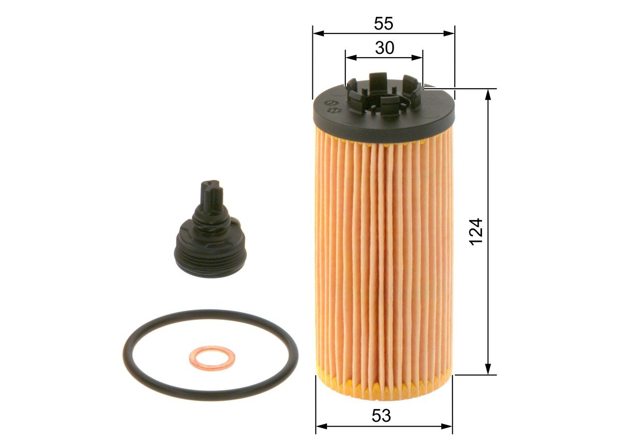 Do koszyka F026407277 Bosch Filtr oleju