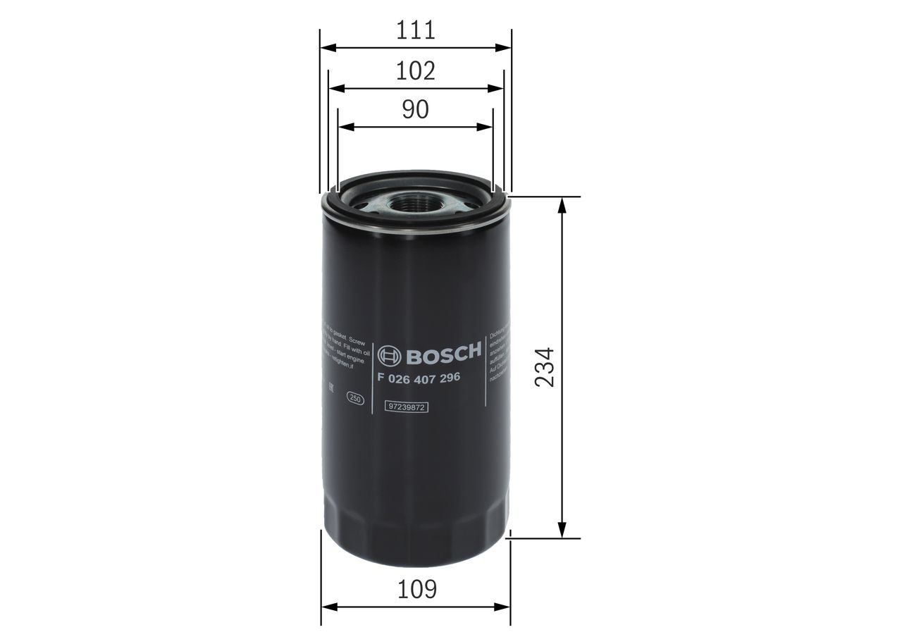 Filtr oleju F026407296 Bosch
