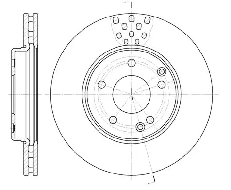 Do koszyka 09841175 Brembo Tarcza hamulcowa przednia