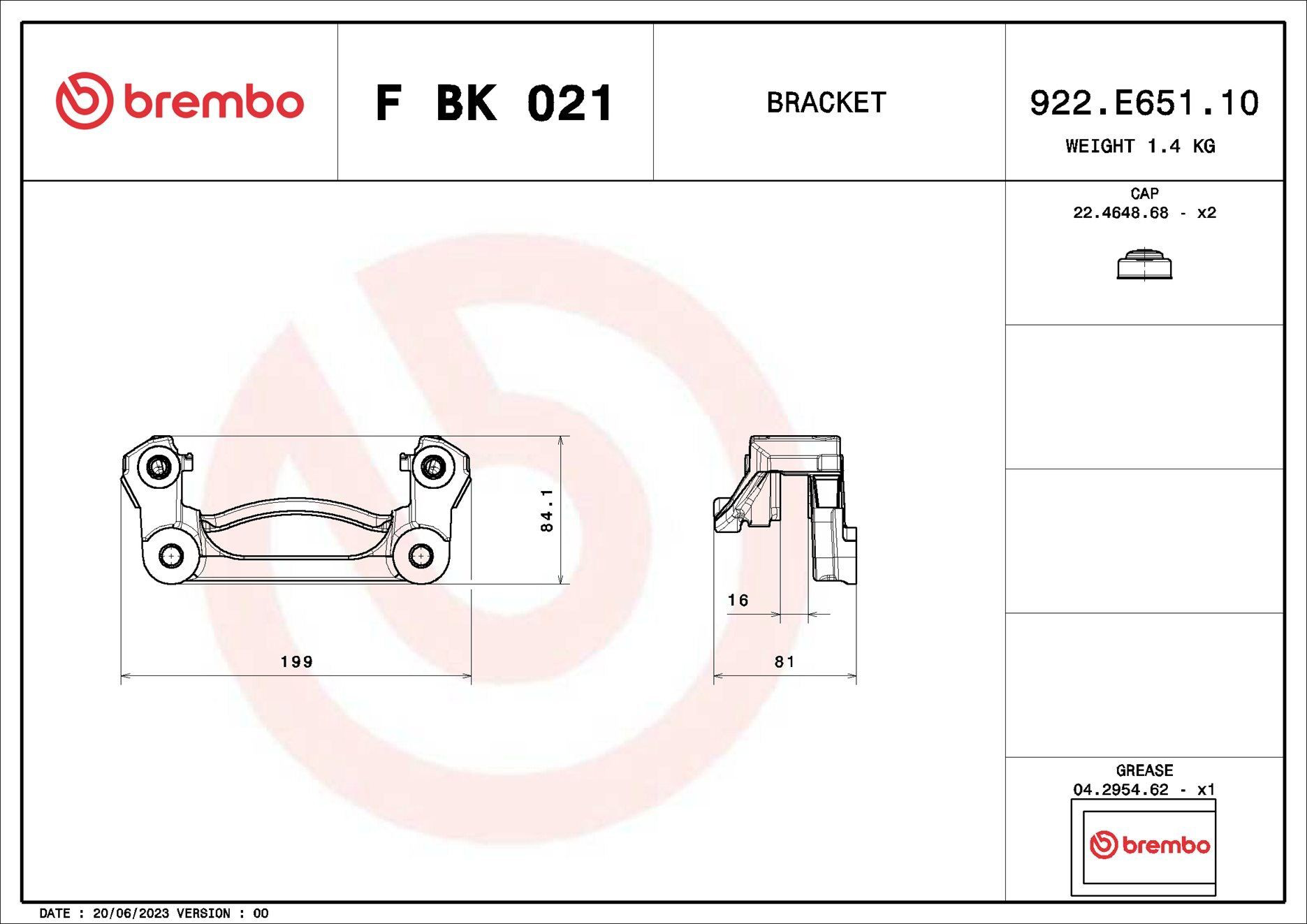  Jarzmo zacisku hamulcowego tylnego Opel Movano 