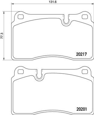 Klocki hamulcowe przednie tarczowe Brembo P02002