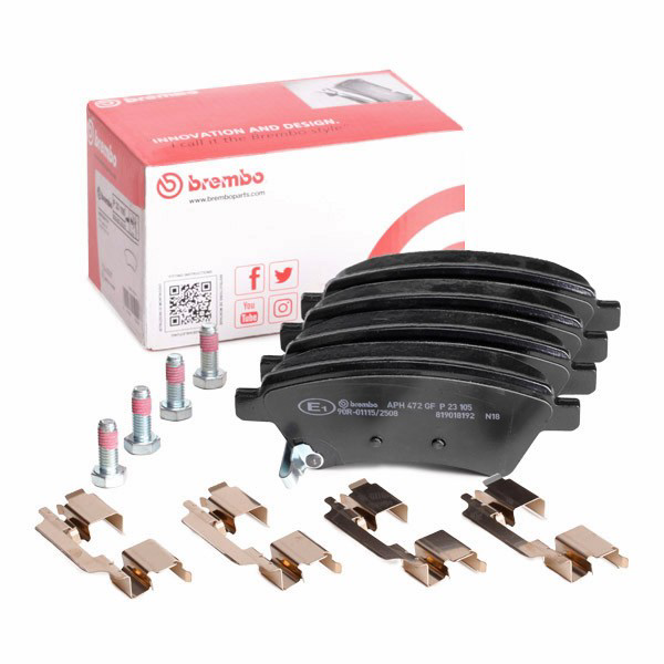 Do koszyka P23105 Brembo Klocki hamulcowe przednie tarczowe
